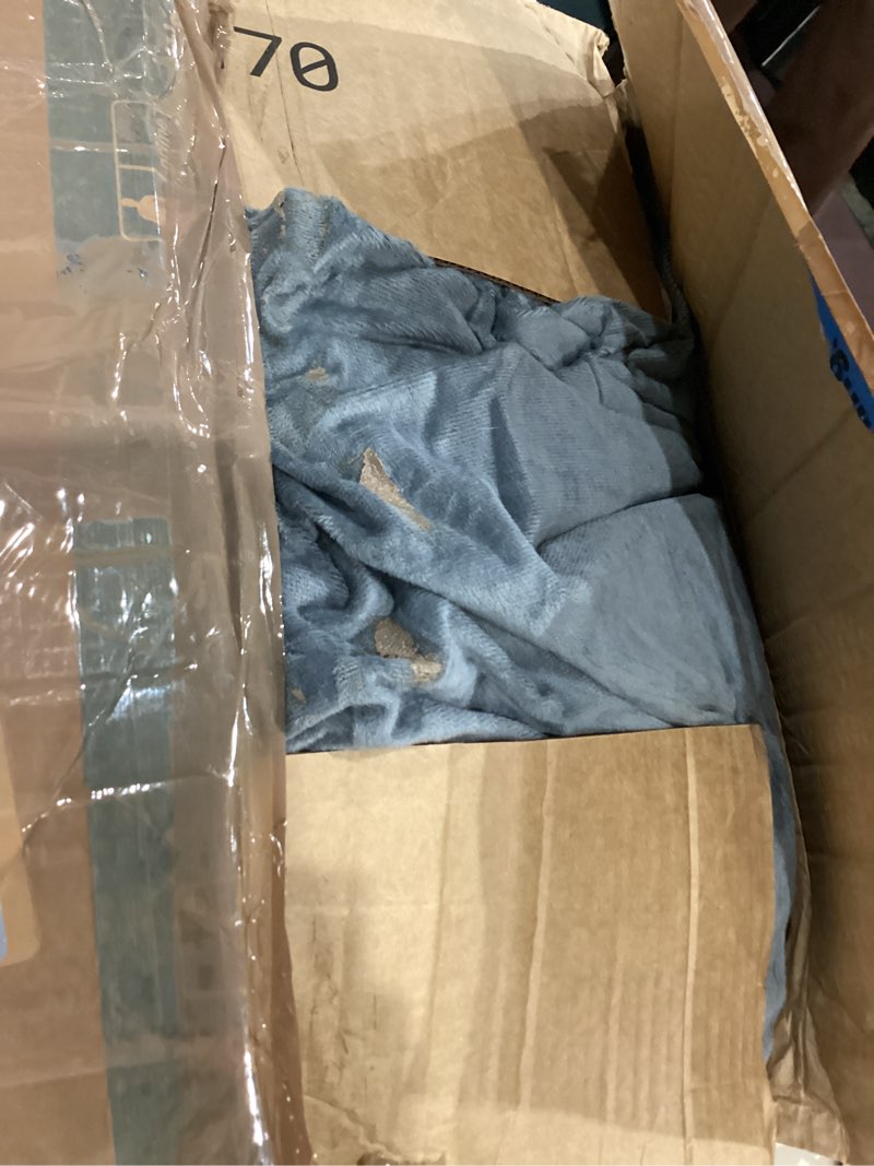 Condition photo showing As Is for BEDELITE Fluffy King Size Comforter Set - Grey Fleece Soft Comforter for King Size Bed, Luxury Warm Bedding Set for Winter, Fuzzy Bed Set 3 Pieces (1 Comforter, 2 Pillowcases) Dark Grey King(102"x90")