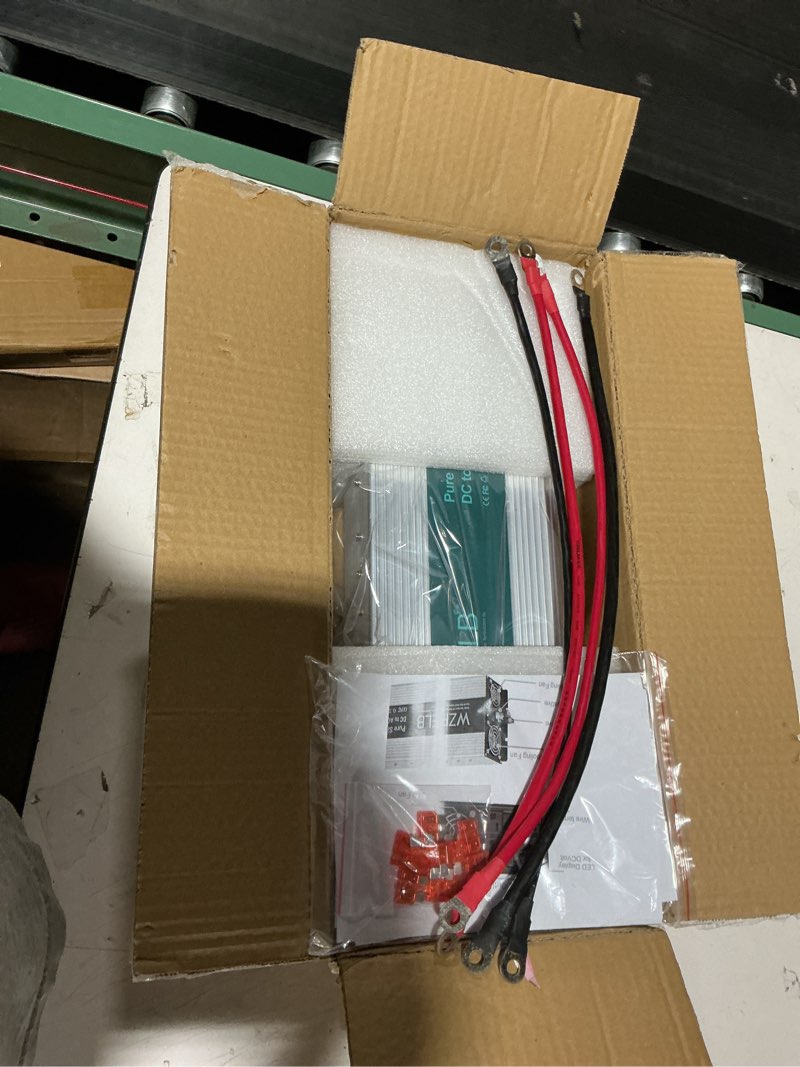 Condition photo showing New/Like New for wzrelb 4000w pure sine wave inverter 24v dc to 110v 120v ac power converter with led display, hardwire terminal,off-grid portable power inverter with dual ac outlets for home, rv, truck, camping