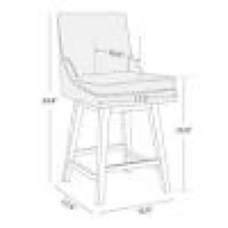 (3. Chairs)CHITA Counter Height Swivel Bar Stools, FSC Certified Upholstered Counter Stools, Modern Swivel Barstools with Wood Legs for Kitchen Island, 26\" Seat Height, Fabric in Fog