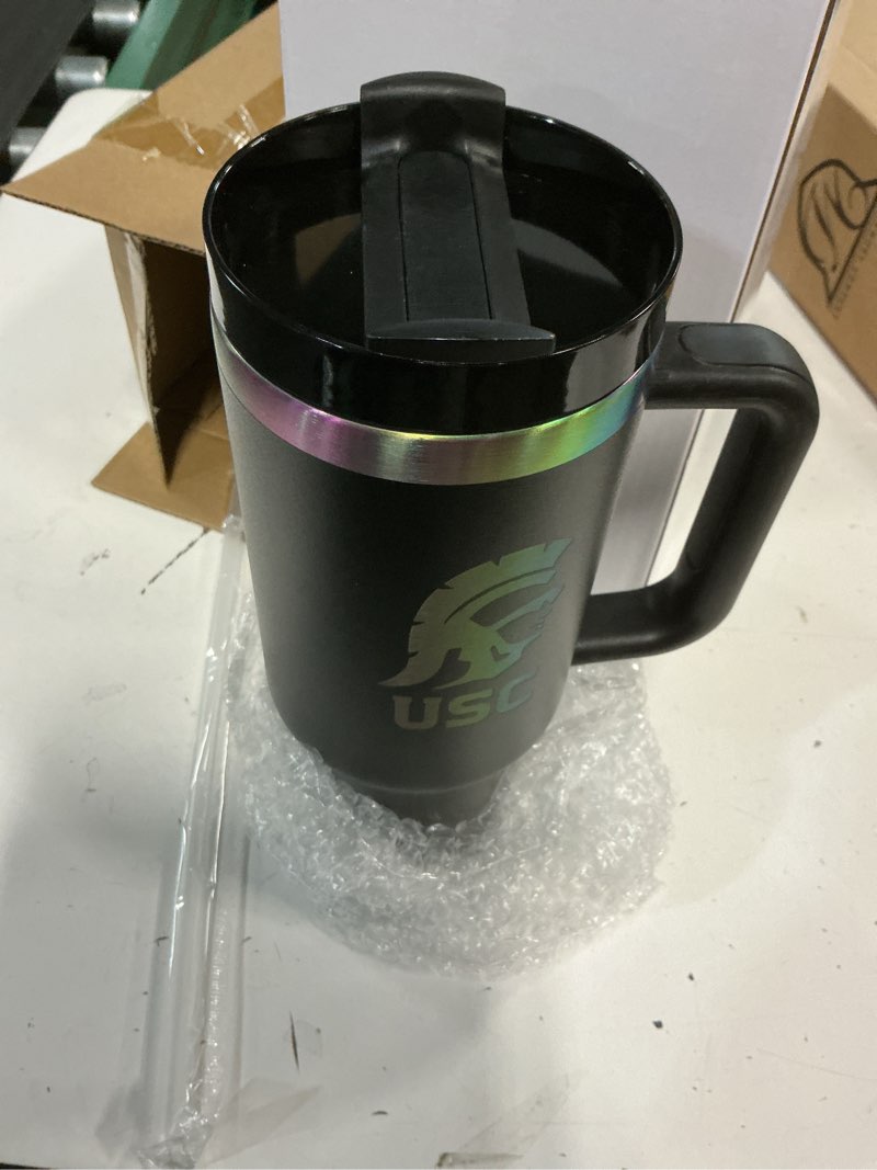 Condition photo showing New/Like New for the memory company ncaa 40oz iridescent tumbler - double-wall vacuum insulated stainless steel water