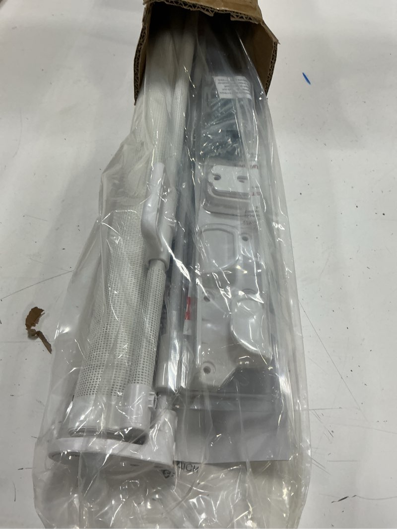 Condition photo showing Good Condition for 50 inch retractable baby gates 34 inch tall, retractable gate with reinforced strip design to prevent crawling through, retractable dog gate for stairs, doorways, hallways white 34" tall x 50" wide