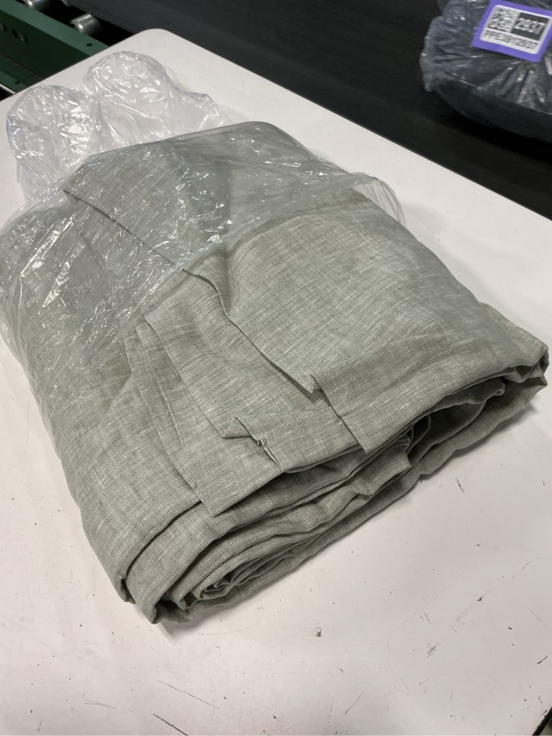 Condition photo showing Good Condition for european linen room darkening curtain, 48x96, sage 1 panel