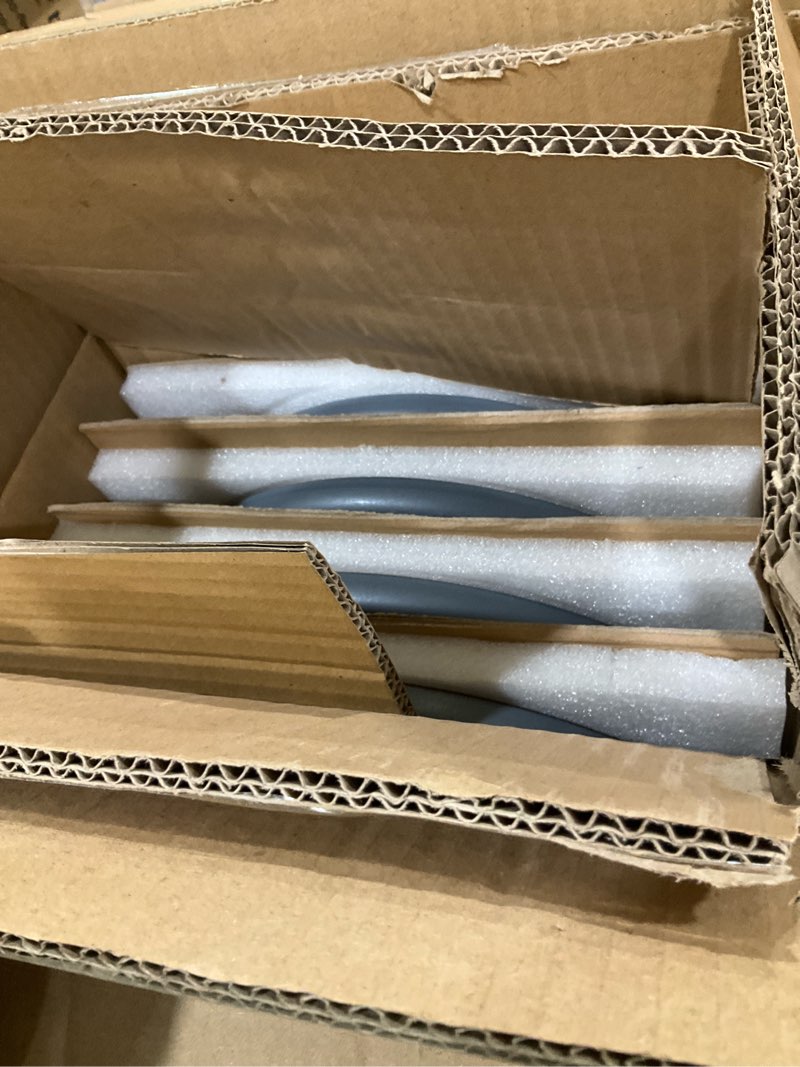 Condition photo showing Good Condition for famiware mercury dinnerware sets with pasta bowls, service for 6 (24 pieces), stoneware plates and bowls sets, microwave and dishwasher safe dishes set, charcoal