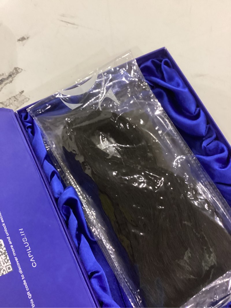 Condition photo showing New/Like New for Capilus Natural Human Hair Clip-In Side Patches (Natural Black, 14 inch) Extensions for Women & Girls | 100% Indian Human Hair Volumizer Natural Black 14 Inch