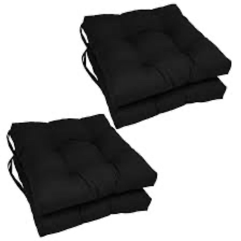 Tangerine dream seat cushions set of 4 black