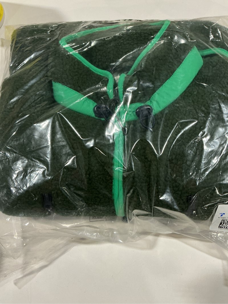 Amazon Essentials Men's Teddy Fleece Full-Zip Jacket, Dark Green, Large