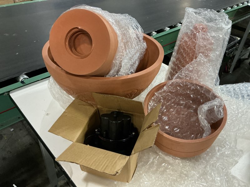 Condition photo showing Good Condition for allen + roth 30-in h plastic tiered outdoor fountain pump included