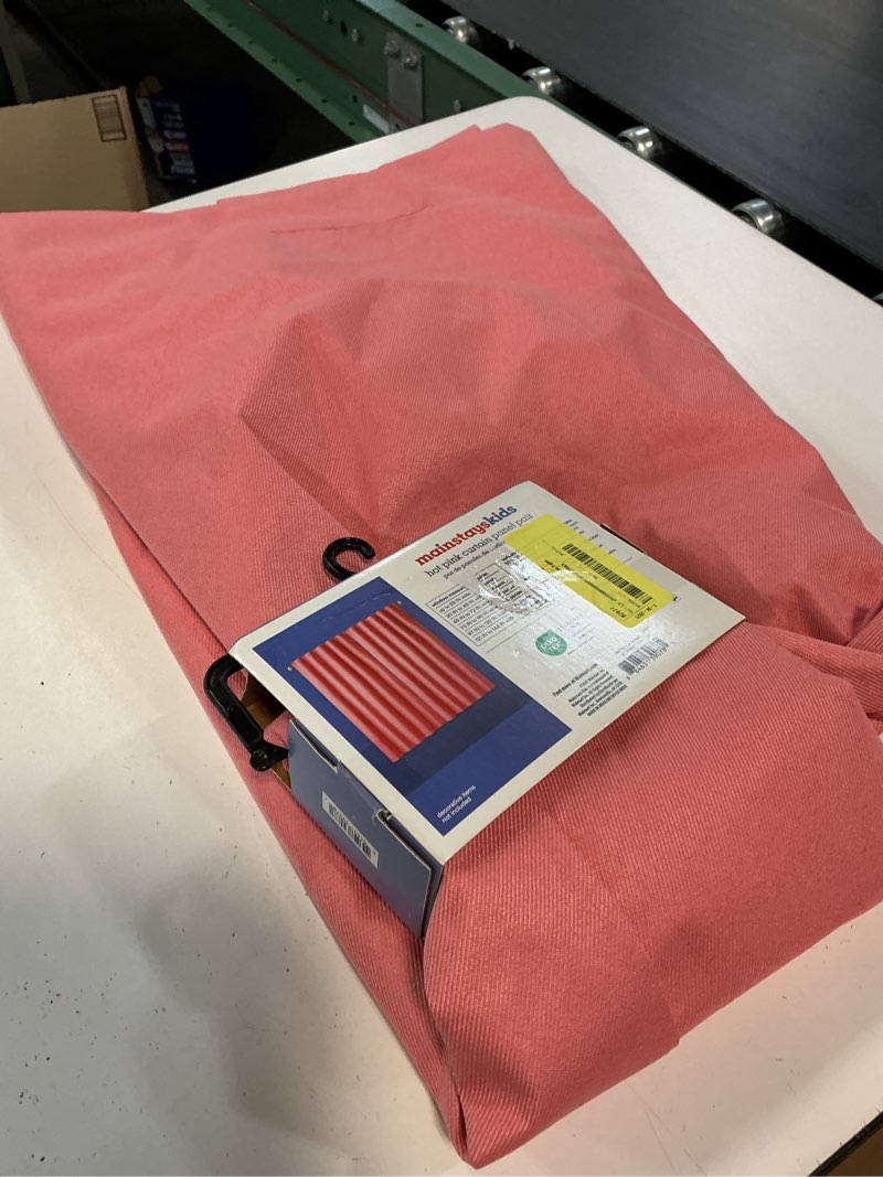 Condition photo showing Good Condition for mainstays kids pink solid blackout rod pocket with back tabs curtain panel pair  set of 2  30  w x 63  l