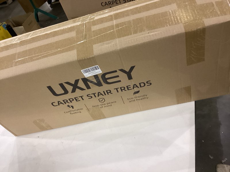 Uxney Carpet Stair Treads, 29.5"x9.5"x1.5" Stair Rugs Non Slip with Bullnose,Washable Stair Mats,Sta