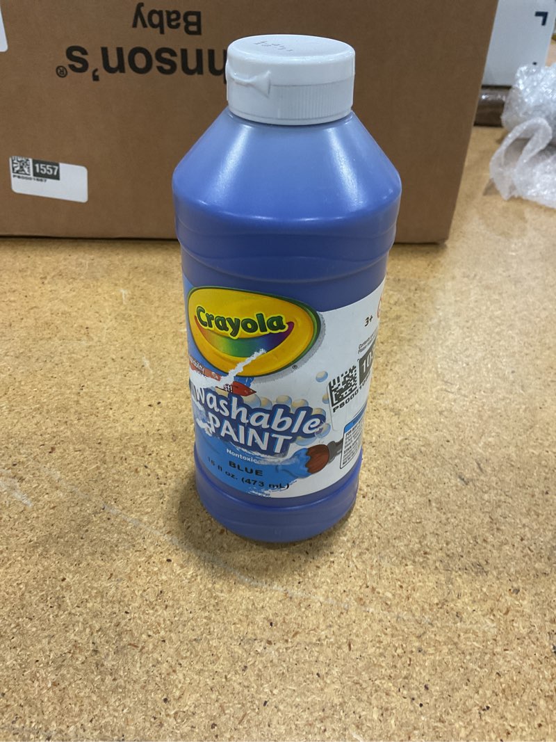 Condition photo showing New/Like New for crayola washable paint 16 oz blue arts & crafts arts & crafts bin201642 crayola llc