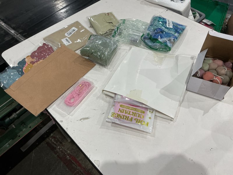 Condition photo showing As Is for assorted celebration/decoration supplies (may include a variety of styles, colors, and themes)