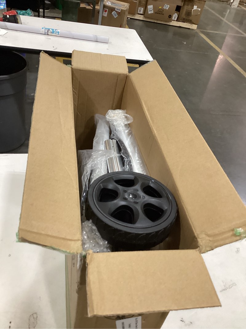 Condition photo showing Good Condition for garden hose reel cart, holds 75-150 feet of 5/8-inch hose, portable hose reel cart with wheels,adjustable handrail, quick hose connector original black