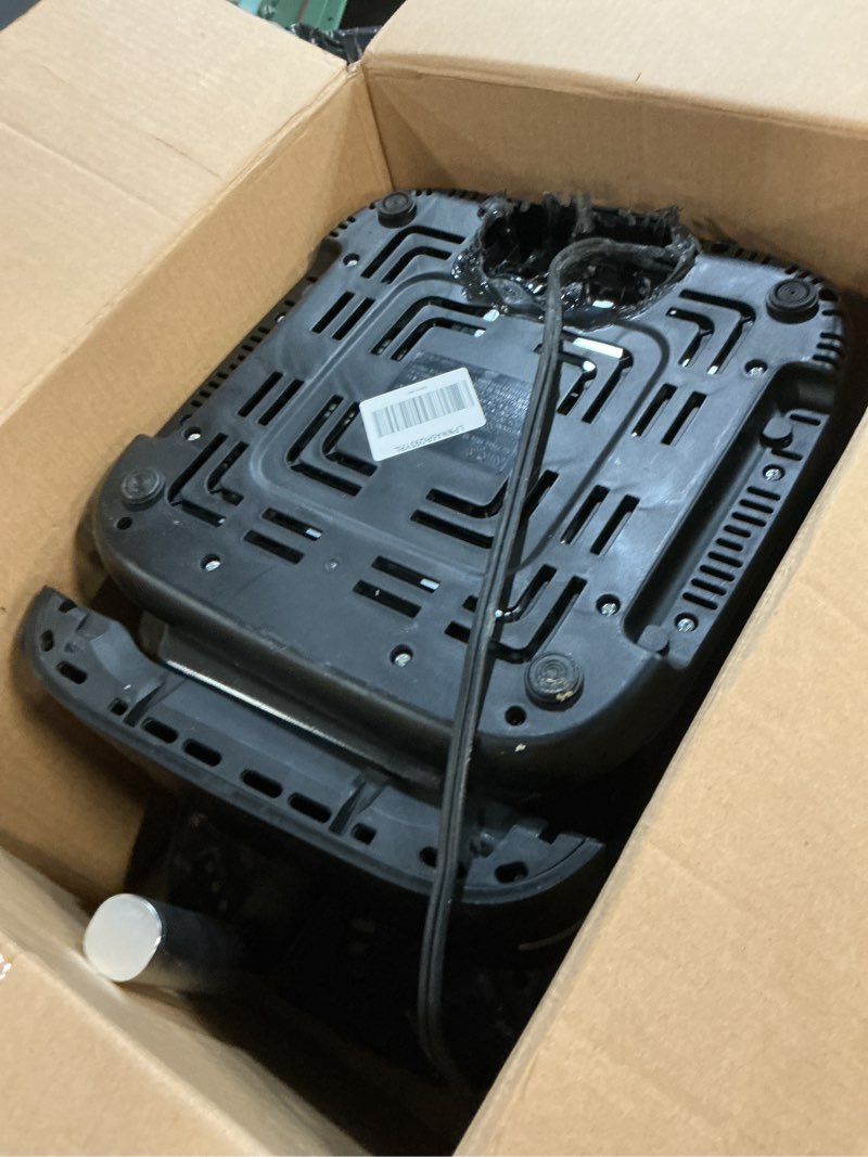 Condition photo showing As Is for ninja | air fryer | 4-in-1 pro air fry, roast, reheat, dehydrate | 5qt capacity fits up to 4lbs of french fries | 400f max temp | nonstick basket & crisper plate | 120v | grey | af141 5 qt