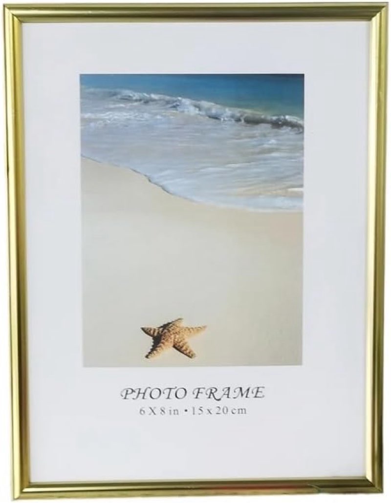 Frame Aluminum Frame Hanging On Wall, Classic Certificate Frame, Glass Metal Image Poster Frame Picture Frames Collage Wall Decor (Color : GOLDEN 7INCH) Brand: GuyAna