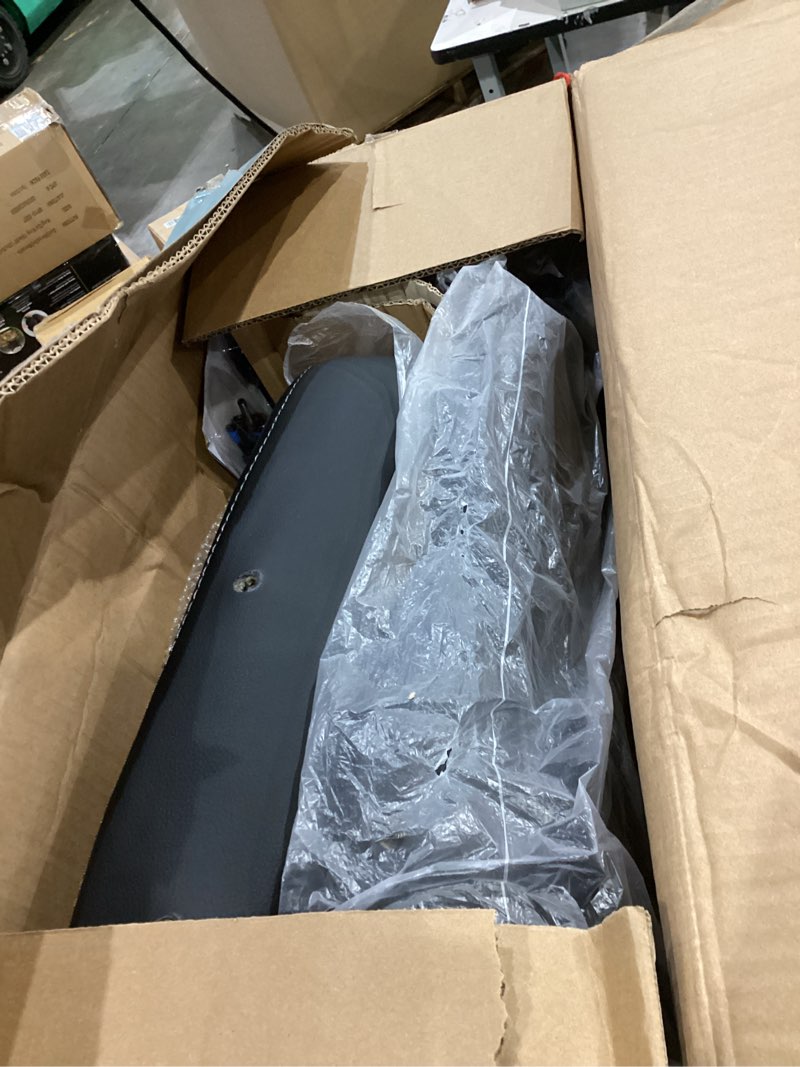 Condition photo showing Good Condition for Sweetcrispy Computer Gaming Desk Chair - Ergonomic PU Leather with Comfy Lumbar Support, Height Adjustable Rolling Desk with Flip-up Armrests, for Home and Office Modern Grey