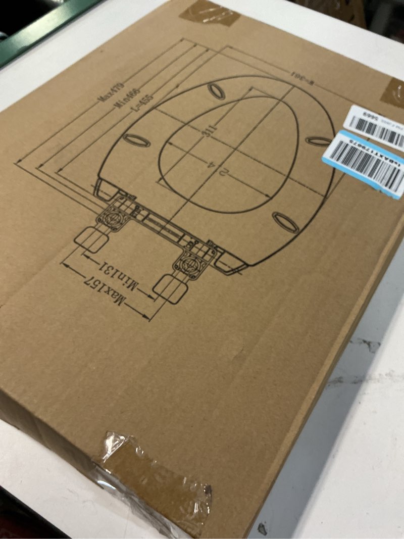 Condition photo showing Good Condition for Elongated Toilet Seat Slow Close, Quiet Toilet Seat Cover with Never Loosen Durable Toilet Seat Lid Easy to Install & Clean, Polypropylene (PP), White Elongated 18.5"