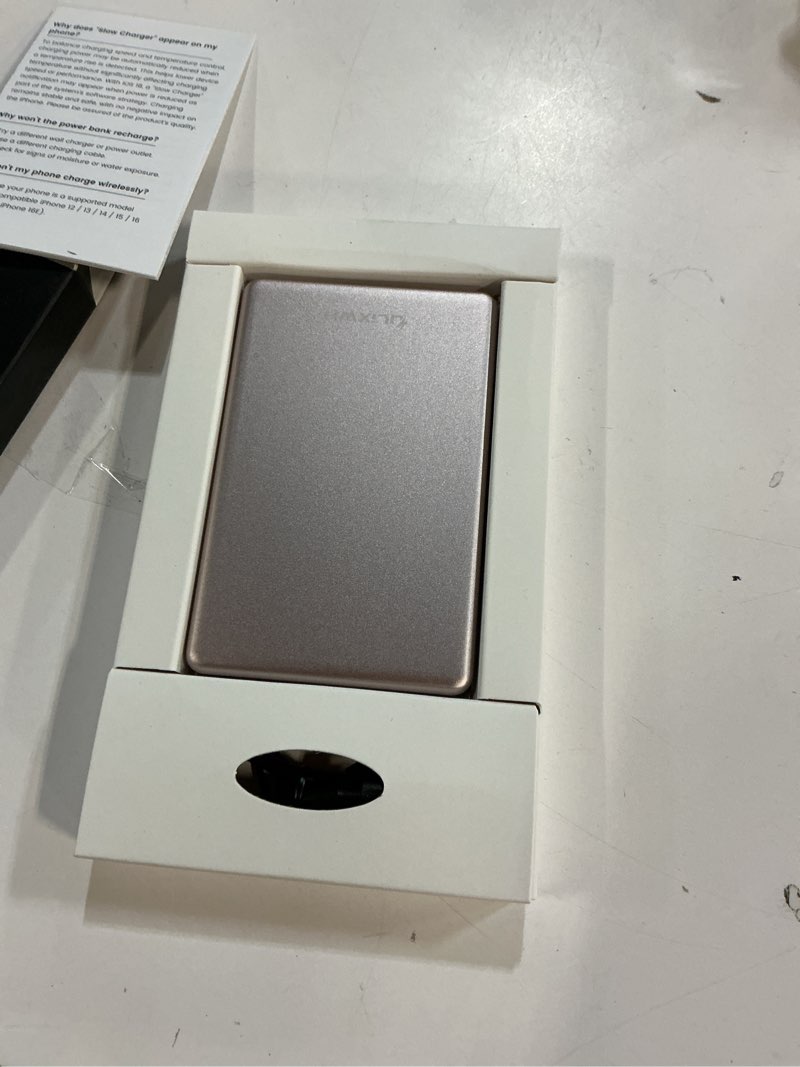 Condition photo showing Good Condition for 10,000mah for magsafe power bank ultra slim, magnetic wireless charger with usb-c cable, fast charging portable battery for iphone 17 pro max/17 pro/air/16/15/14/13, rose gold