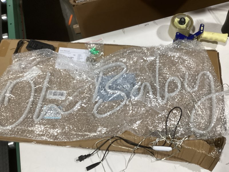 Condition photo showing Good Condition for DIVATLA 38"x15" Large Oh Baby Sign for Backdrop - Oh Baby Neon Sign Dimmable Light Up Sign for Gender Reveal, Wedding, Birthday Party Bedroom Wall Decor Super Large Oh Baby Neon Sign