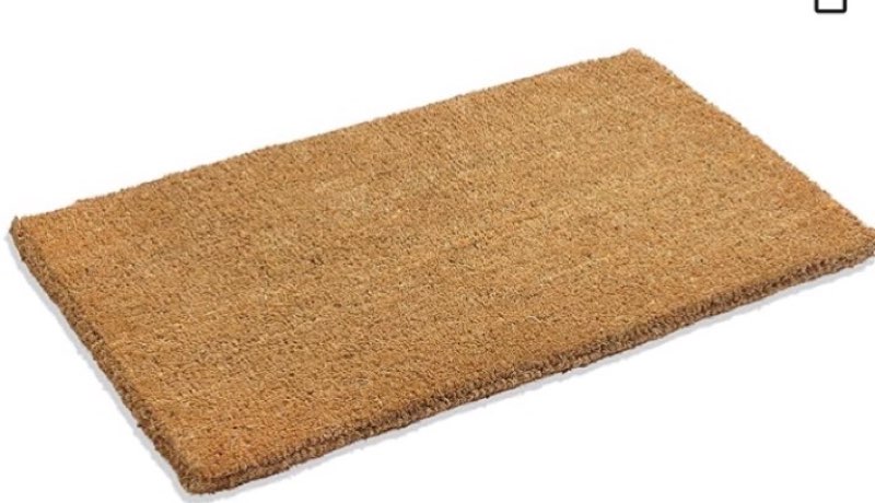 ecomills green border coco coir doormat, 24" x 60" - natural coconut fiber welcome mat for front door - non-slip, heavy duty outdoor indoor entryway - scrapes shoes clean 2' x 5' (rectangular) green