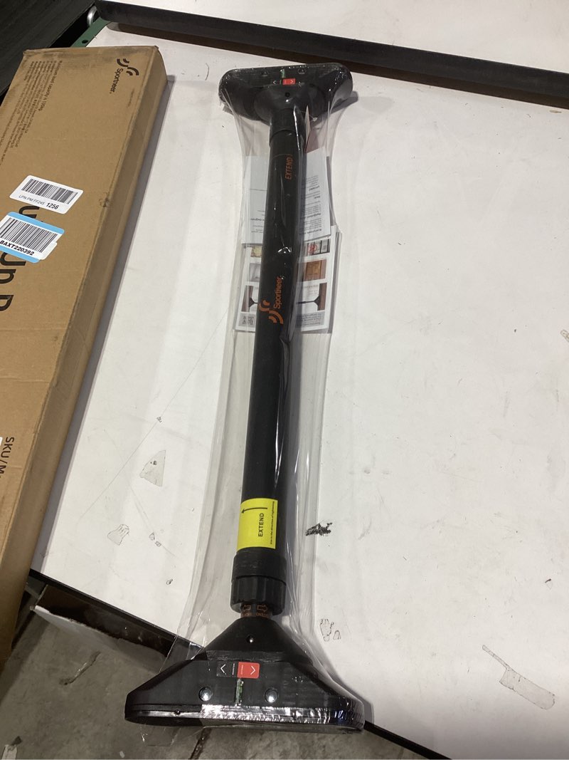 Condition photo showing Good Condition for Sportneer Pull Up Bar: Strength Training Chin up Bar No Screws - Adjustable 29.5''-37''(75-94cm) Width Locking Mechanism Pull up Bar for Doorway - Max Load 440lbs for Home Gym Upper Body Workout, Non-slip