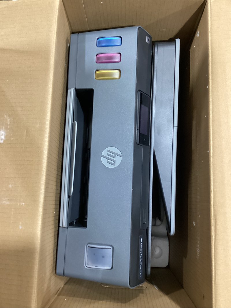 Condition photo showing As Is for hp smart tank plus 570 wireless all-in-one ink tank printer