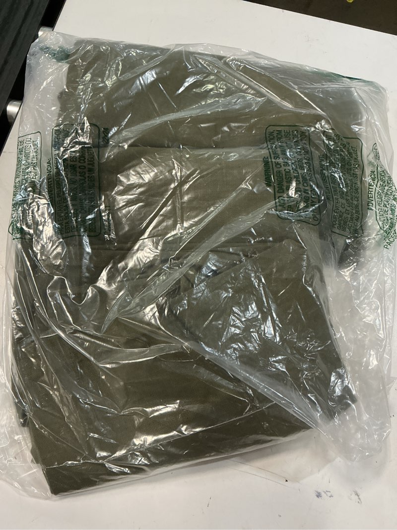 Condition photo showing New/Like New for olive dark green pinch pleated curtains 84 inches long burg,back tab with hooks, cooling heat reflective linen drapes for bedroom track system(2 panels w40 xl84) 40"w x 84"l (pack of 2) olive green