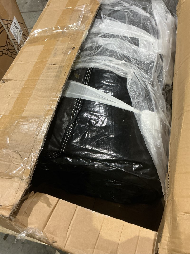 Condition photo showing As Is for incomplete commercial grade water slide 21'x9'x12' inflatable with pool for kids and adults, wet dry use, summer splash fun black and white