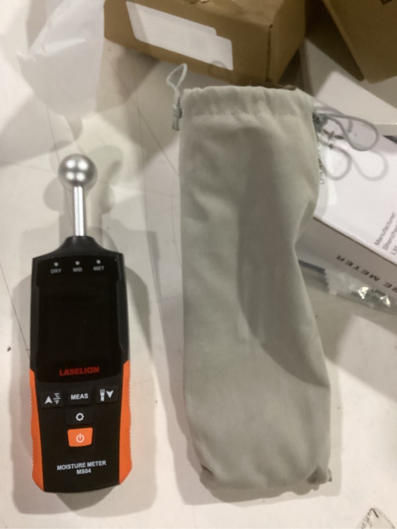 Condition photo showing Good Condition for MS04 Pinless Moisture Meter with Ball Probe for Non-Destructive Area Scans Ideal for Wood Walls and Construction Materials Customizable Humidity Alarms Built-in Flashlight