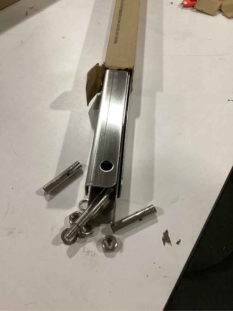 Condition photo showing As Is for Mini Split Wall Mounting Bracket for 9000-36000 BTU Condenser, POIUNA Stainless Steel Ductless Mini Split Bracket up to 620 lbs for Air Conditioner Heat Pump Systems HVAC, Compressor