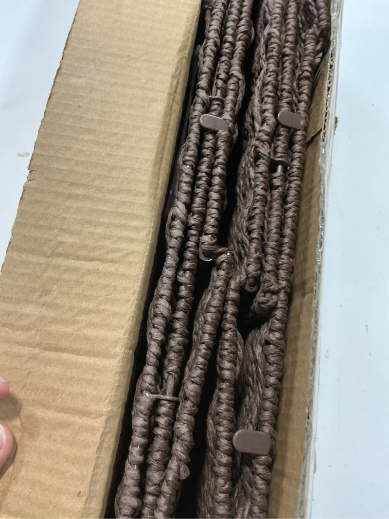 Condition photo showing Good Condition for 2 pack color brown paper rope wicker baskets with handles, storage wicke baskets for shelves organizing, natural color toilet basket tank topper, small woven baskets for storage, 14.17x6.1x4.72in