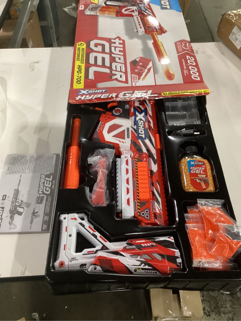 Condition photo showing Good Condition for xshot hyper gel hpg-700 blaster, semi and fully automatic gel blaster & 20,000 hyper gel pellets, 700 capacity mag, eyewear, ages 14 & up by zuru