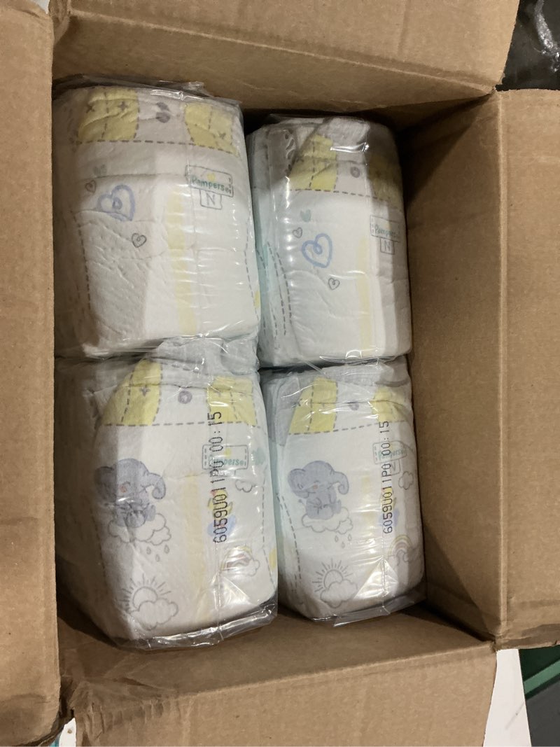 Condition photo showing New/Like New for pampers swaddlers diapers, size 0 (up to 10 lbs), 140 count, absorbent, keeps baby dry and comfortable, skin safe disposable baby diaper (packaging may vary) newborn 140