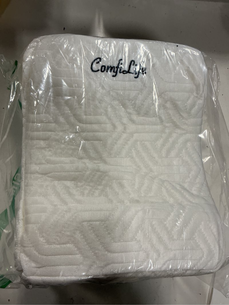 Condition photo showing New/Like New for comfilife knee pillow for side sleepers – cooling leg pillow for side sleeping – knee pillow with strap for hip pain, back pain, sciatica pain relief – memory foam hip pillow contour design