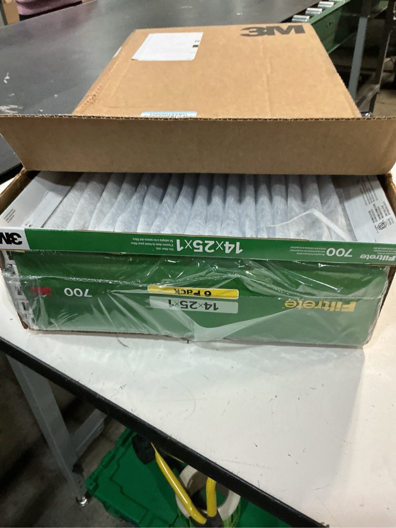 Condition photo showing Good Condition for filtrete 14x25x1 ac furnace air filter, mpr 700, merv 8, tough on pollen, easy on airflow, 3-month pleated 1-inch electrostatic air cleaning filter, 6-pack (actual size 13.81 x 24.81 x 0.81 in)
