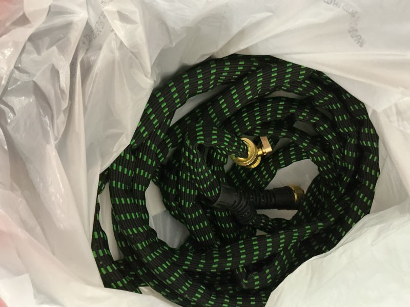 Condition photo showing As Is for flex-able hose flex-able xtreme hose 50ft - kink free, expandable, heavy duty, green garden hose