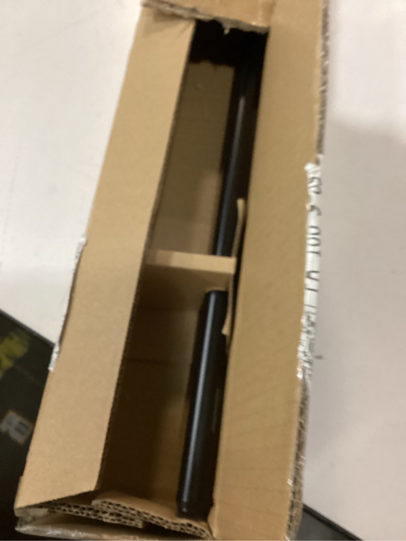 Condition photo showing As Is for Amazon Basics Easy to Install Adjustable Room Darkening Blackout Curtain Rod - Wraps Around, Blocks Light, for Heavy Curtains, 48" to 88", Black Black 48" to 88" Single Rod
