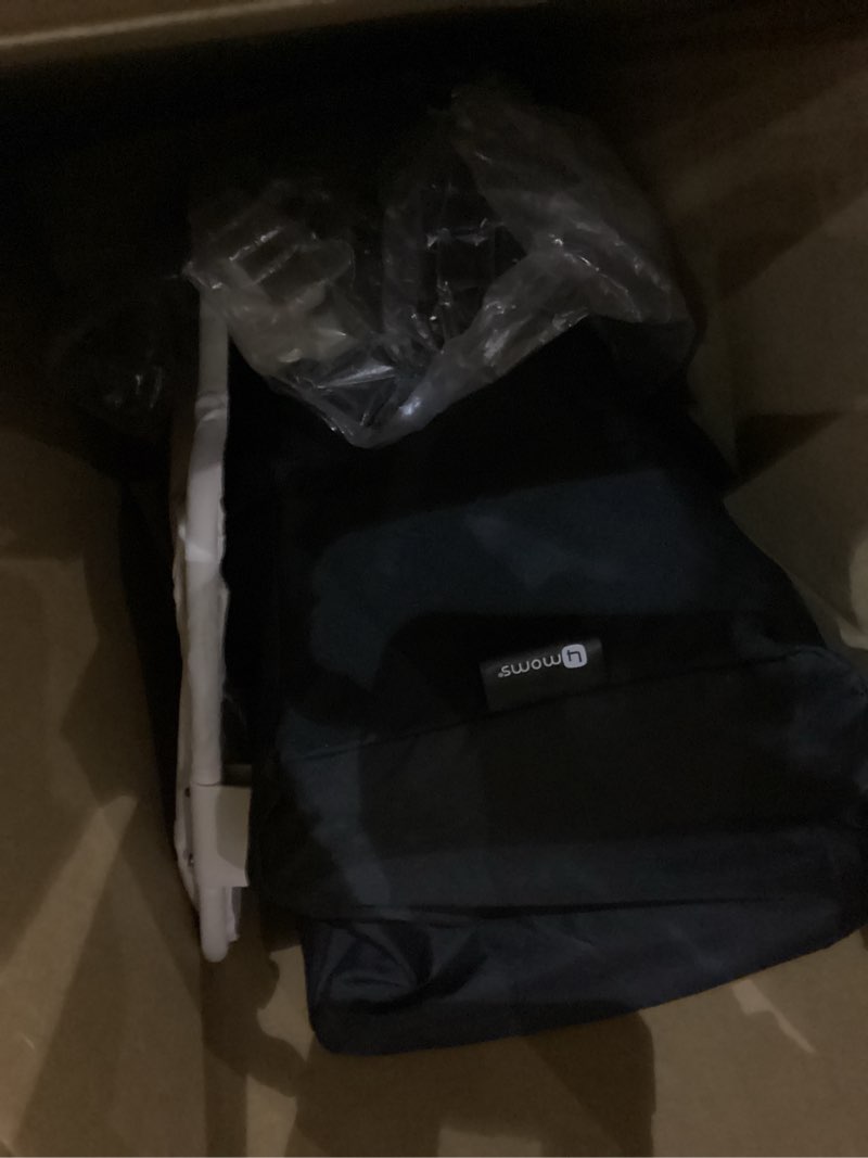 Condition photo showing As Is for 4moms Breeze Plus Portable Playard with Removable Bassinet and Baby Changing Station, Easy One-Handed Setup, Birch