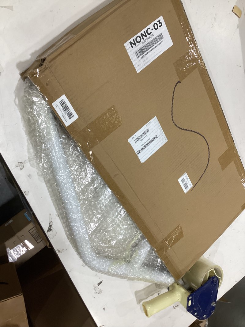 Condition photo showing As Is for Handrails for Outdoor Steps Wall Mount, Stair Railings for 1-3 Steps, U-Shaped Staircase Handrail for Garage, Porch, Yard and Garden - White, 1 Pack White 1 Pack