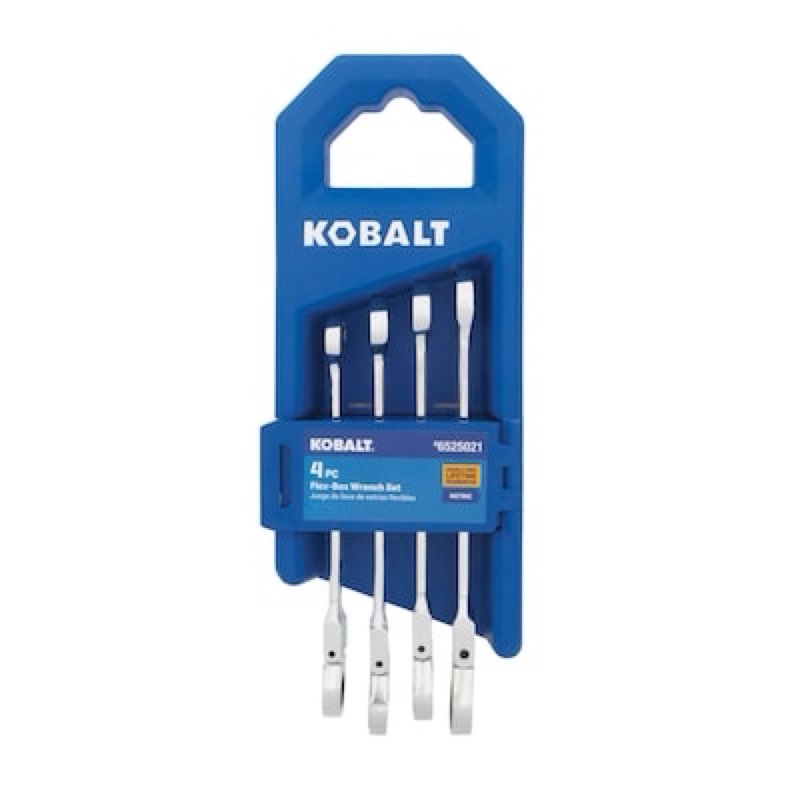 kobalt 4 -piece set metric flexible head ratchet wrench