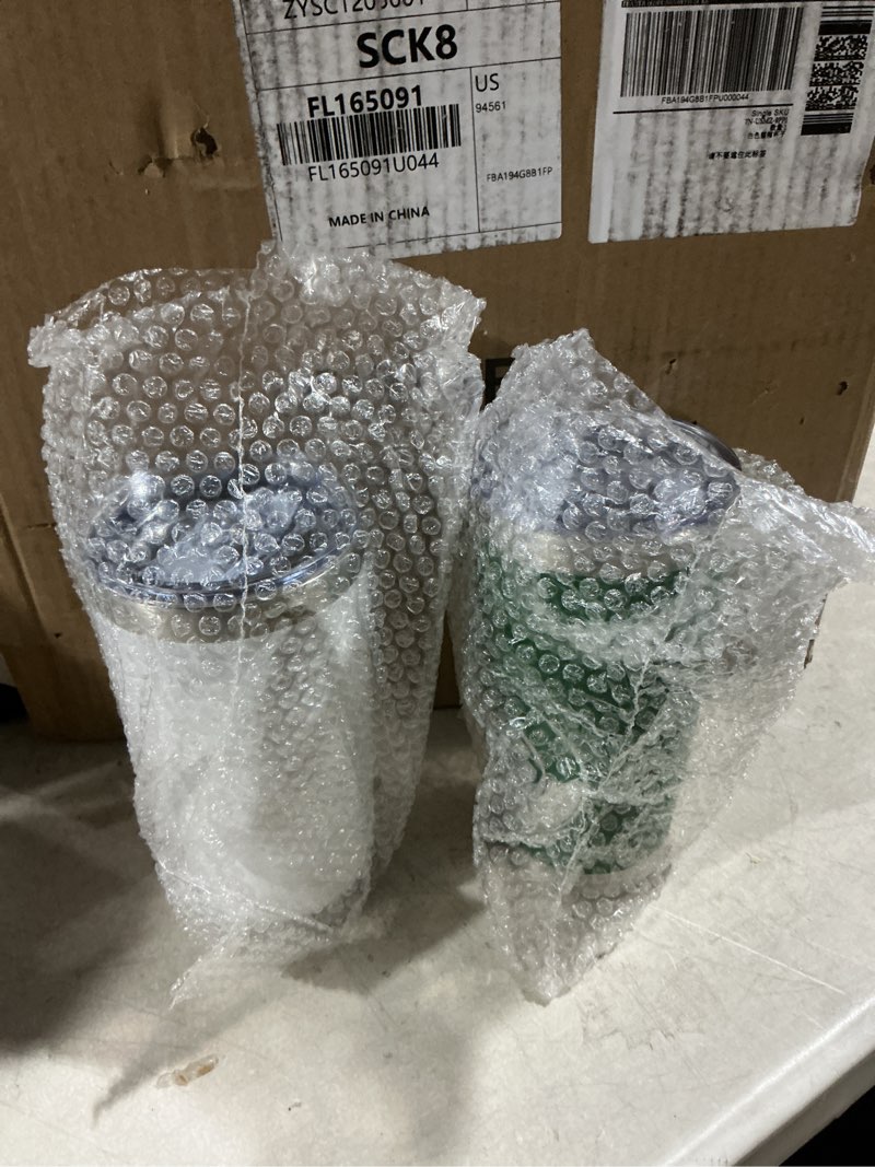 Condition photo showing Good Condition for IEOVIEE 32 Pack, 20oz Stainless Steel Bulk Tumblers with Lids and Straws, Double Wall Insulated Trav
