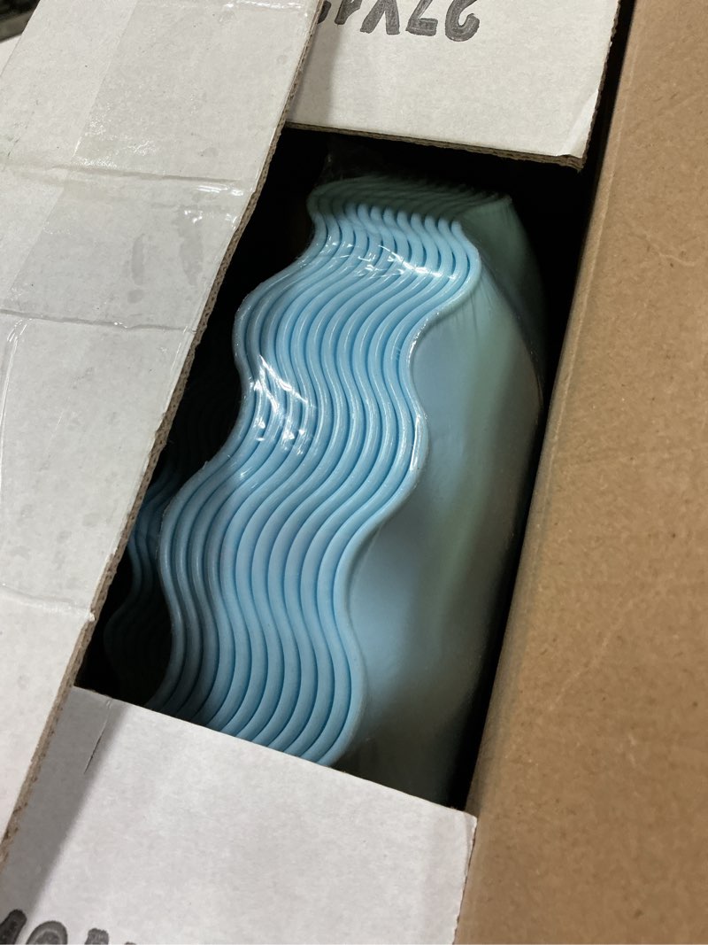 Condition photo showing New/Like New for liyh 24 pcs blue plastic plates reusable - unbreakable light blue scalloped plates,dishwasher safe camping plate for parties,birthday,picnics,bpa free (12guests) 24(12 guests) blue
