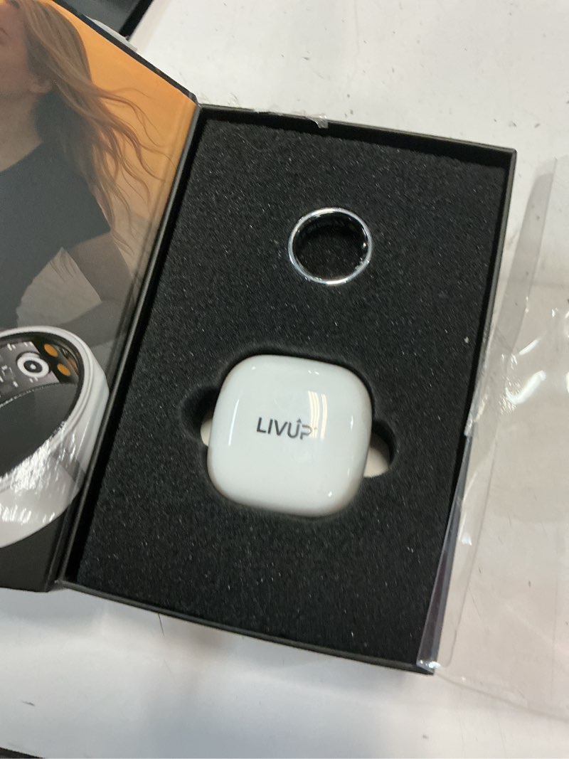 Condition photo showing Good Condition for paxam smart ring for women&men 7-day battery,no subscription fee-health/activity tracker with sleep monitor, stress/hrv tracking, women's health, ios&android compatible (silver, 8)