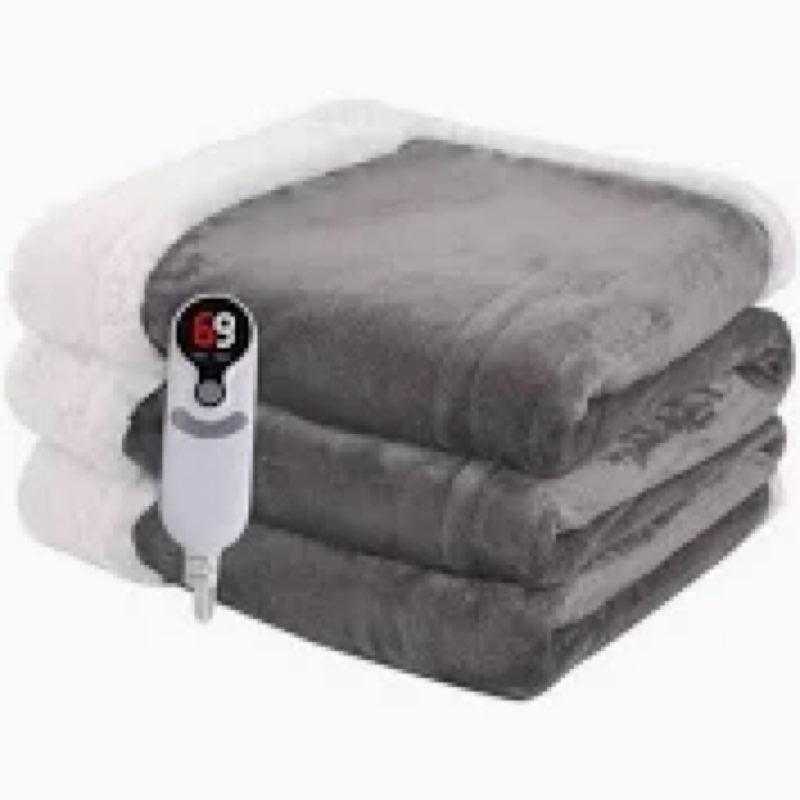 Electric Heated Blanket Full Size 72"x84", Soft Flannel with Overheat Protection, 6 Adjustable Heat 
