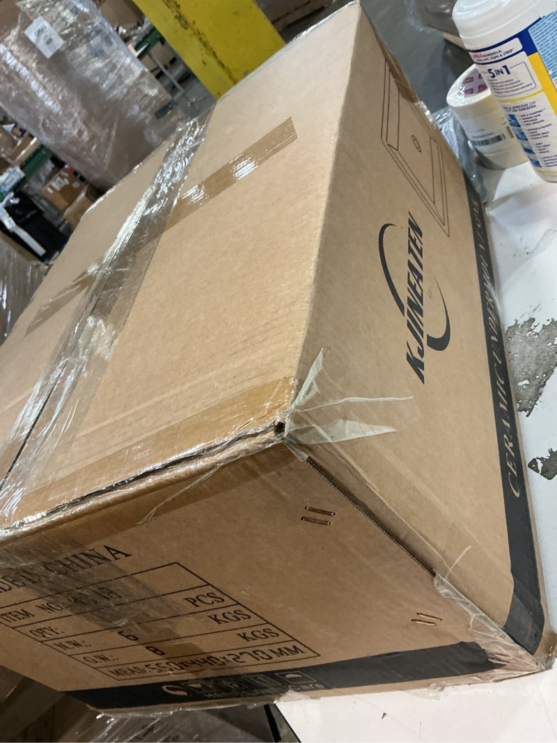 Condition photo showing Good Condition for Bathroom Vessel Sink 18" x 14" Semi Recessed Sink White Drop in ceramic Sink with Overflow Modern Si