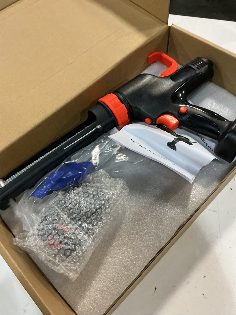 Condition photo showing New/Like New for Electric Caulk Gun Kit - Cordless Caulking Gun No Drip (No Battery) with 3 Silicone Caulking Tool and Caulk Remover Tool, Auto Retract, 6 Speed for Filling Electric Caulk Guns