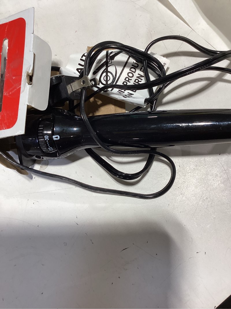 Condition photo showing As Is for revlon perfect heat 1/2" triple ceramic curling iron, black