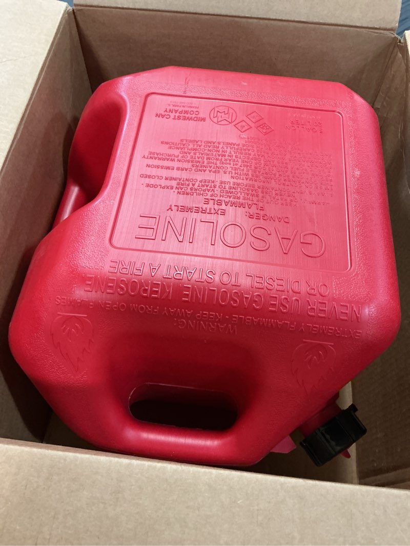 Condition photo showing Good Condition for midwest can 5610 safe-flo auto shut off 5 gallon gas can – durable fuel containers with flameshield safety system & quick-flow spout - red - 1 pack