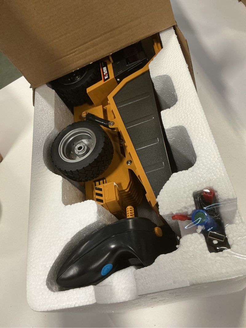 Condition photo showing Good Condition for BNAM Remote Control Excavator Toy, 1/14 Scale, 22 Channel, Rechargeable, Functional Construction Vehicle with Metal Shovel, Lights, Sounds (Remote Control Dump Truck)