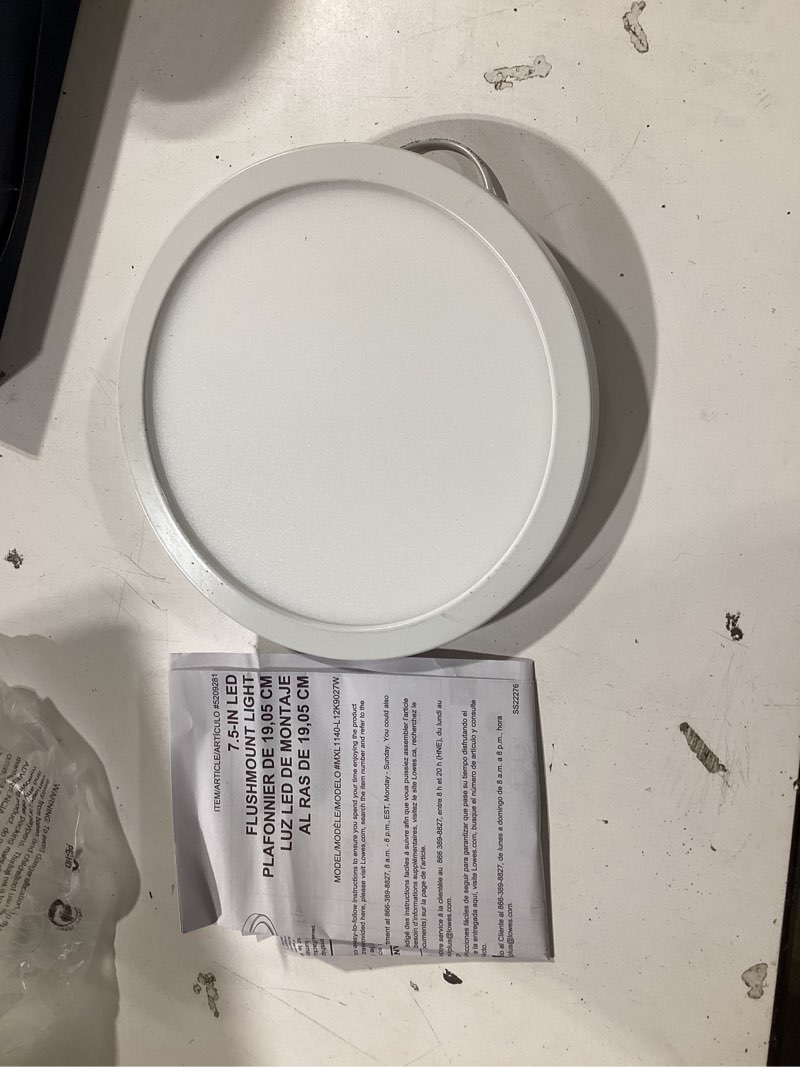 Condition photo showing Good Condition for project source 1-light matte white led flush mount light