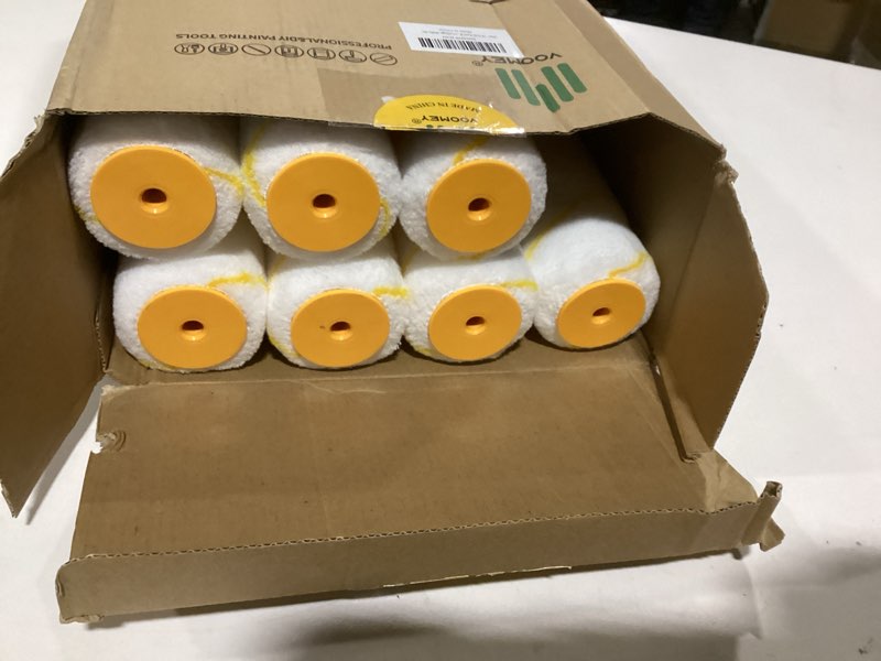 Condition photo showing As Is for VOOMEY 18" Paint Roller Cover, Microfiber Paint Roller Cover, Quickly Covers Large Surfaces Such as Ceilings, Walls, Etc (Pack of 8,1/2" Nap) 8 Pack